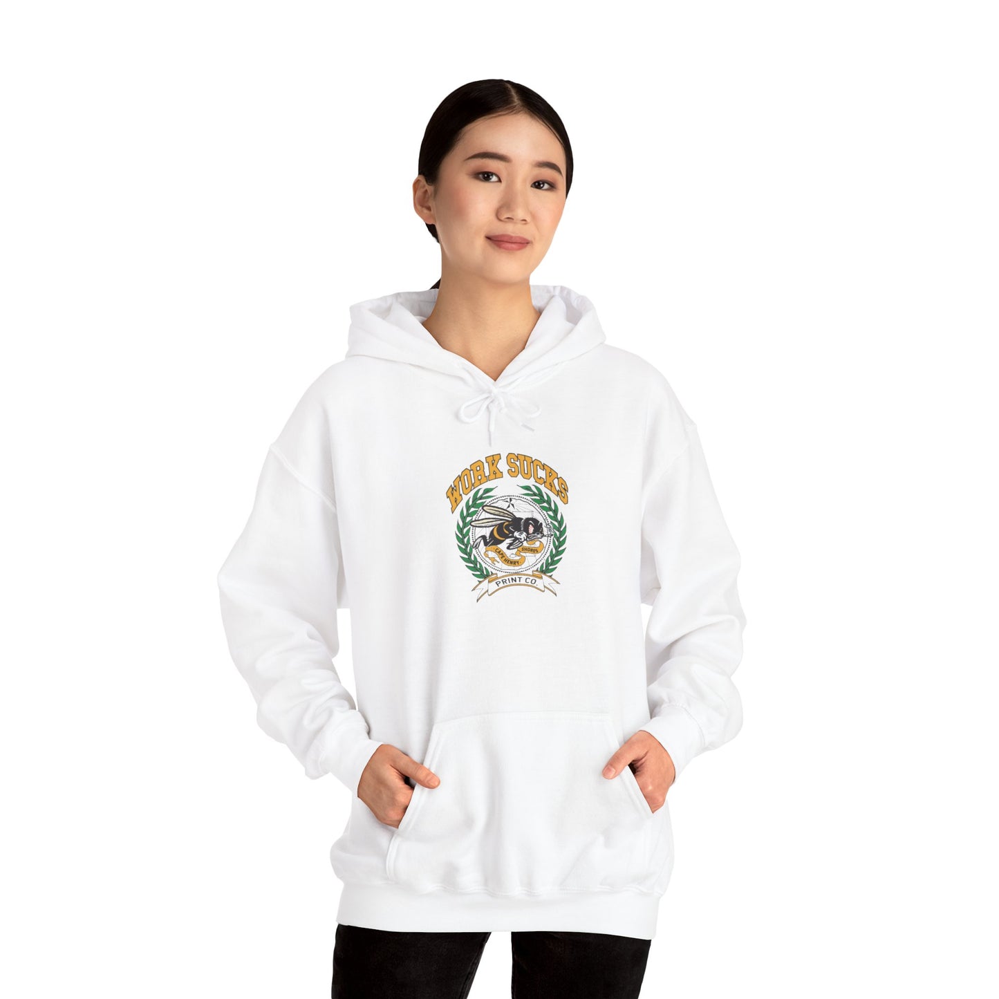 Hoodie — Retro Surf Vibes "Good Times" Crest Graphic