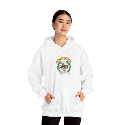 Hoodie — Retro Surf Vibes "Good Times" Crest Graphic