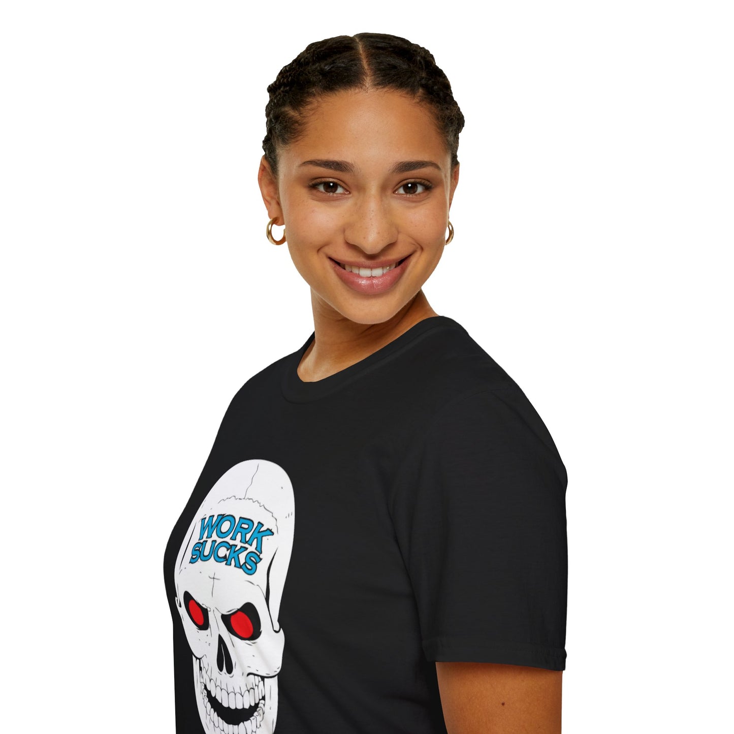 Work Sucks Print Co. Graphic T-Shirt — Retro Felix Cat Funny Tee