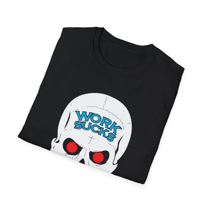 Work Sucks Print Co. Graphic T-Shirt — Retro Felix Cat Funny Tee