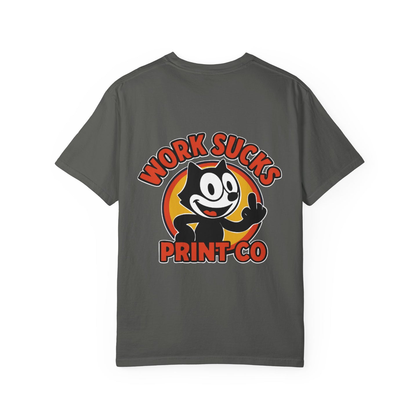 Work Sucks Print Co. T-Shirt — Retro Felix Cartoon Graphic Tee