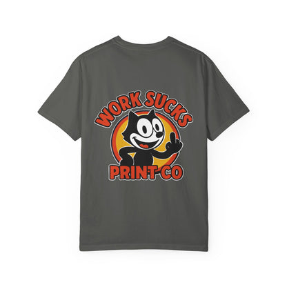 Work Sucks Print Co. T-Shirt — Retro Felix Cartoon Graphic Tee