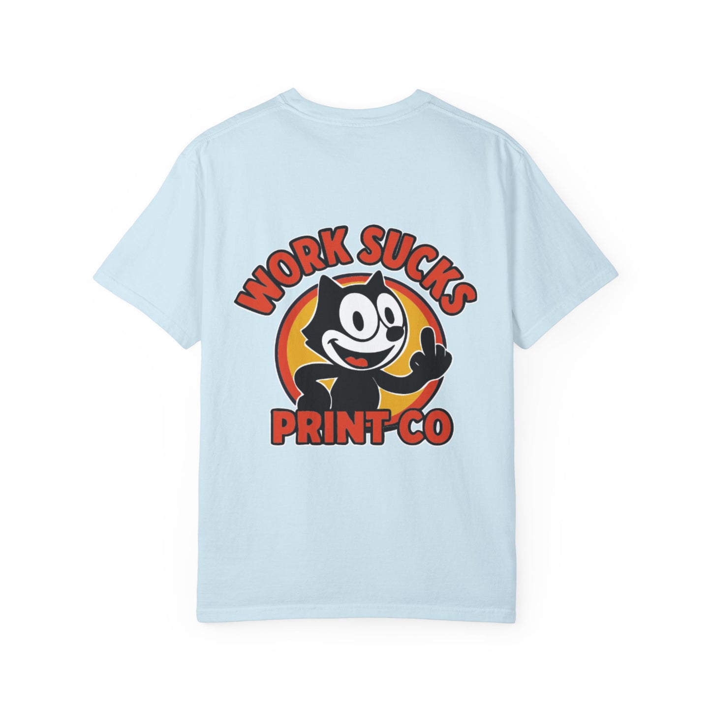 Work Sucks Print Co. T-Shirt — Retro Felix Cartoon Graphic Tee