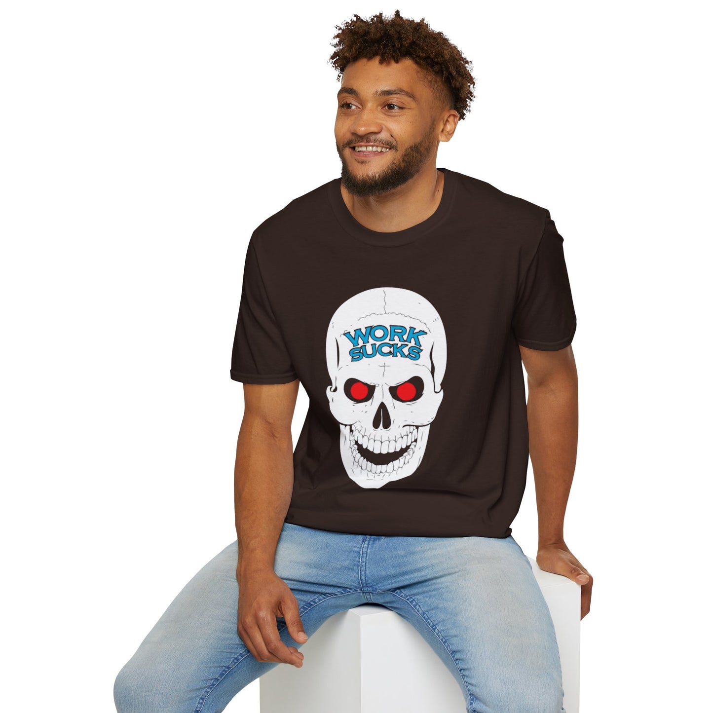 Work Sucks Print Co. Graphic T-Shirt — Retro Felix Cat Funny Tee