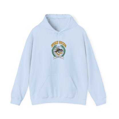 Hoodie — Retro Surf Vibes "Good Times" Crest Graphic