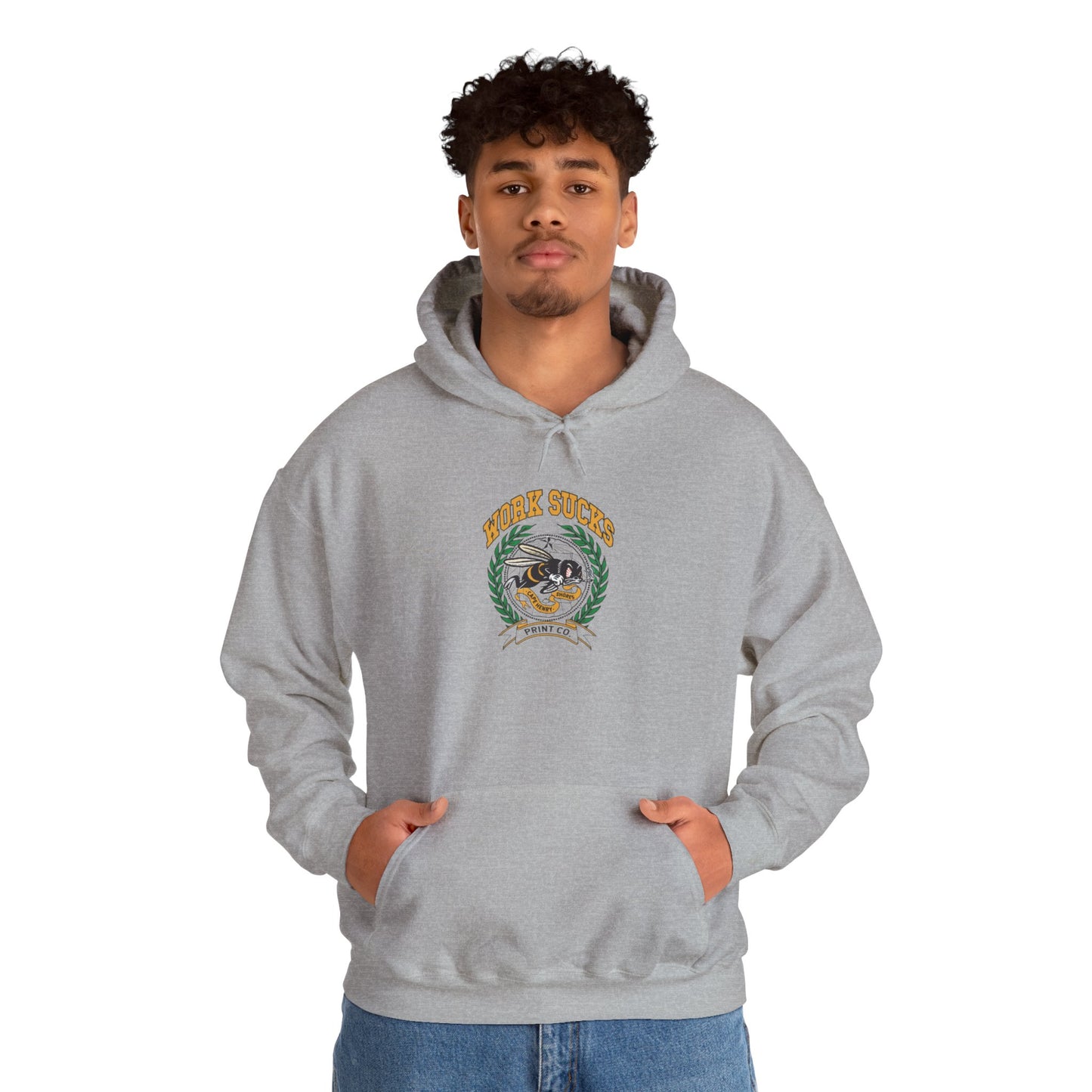 Hoodie — Retro Surf Vibes "Good Times" Crest Graphic