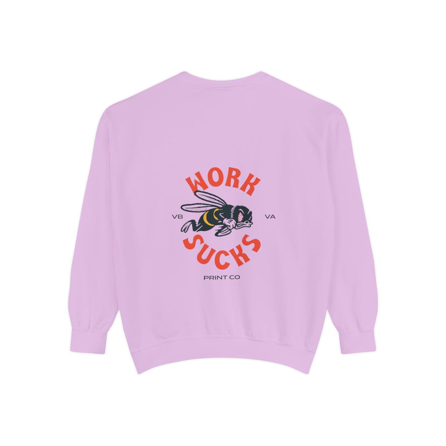 Work Sucks Bee Sweatshirt — Vintage Bee Graphic Crewneck
