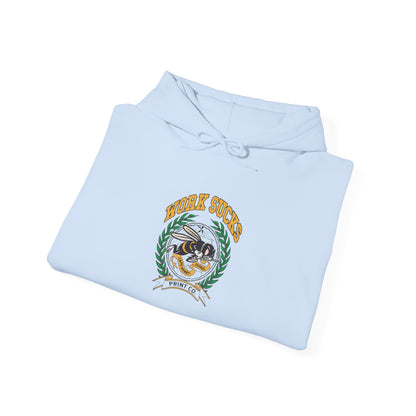 Hoodie — Retro Surf Vibes "Good Times" Crest Graphic
