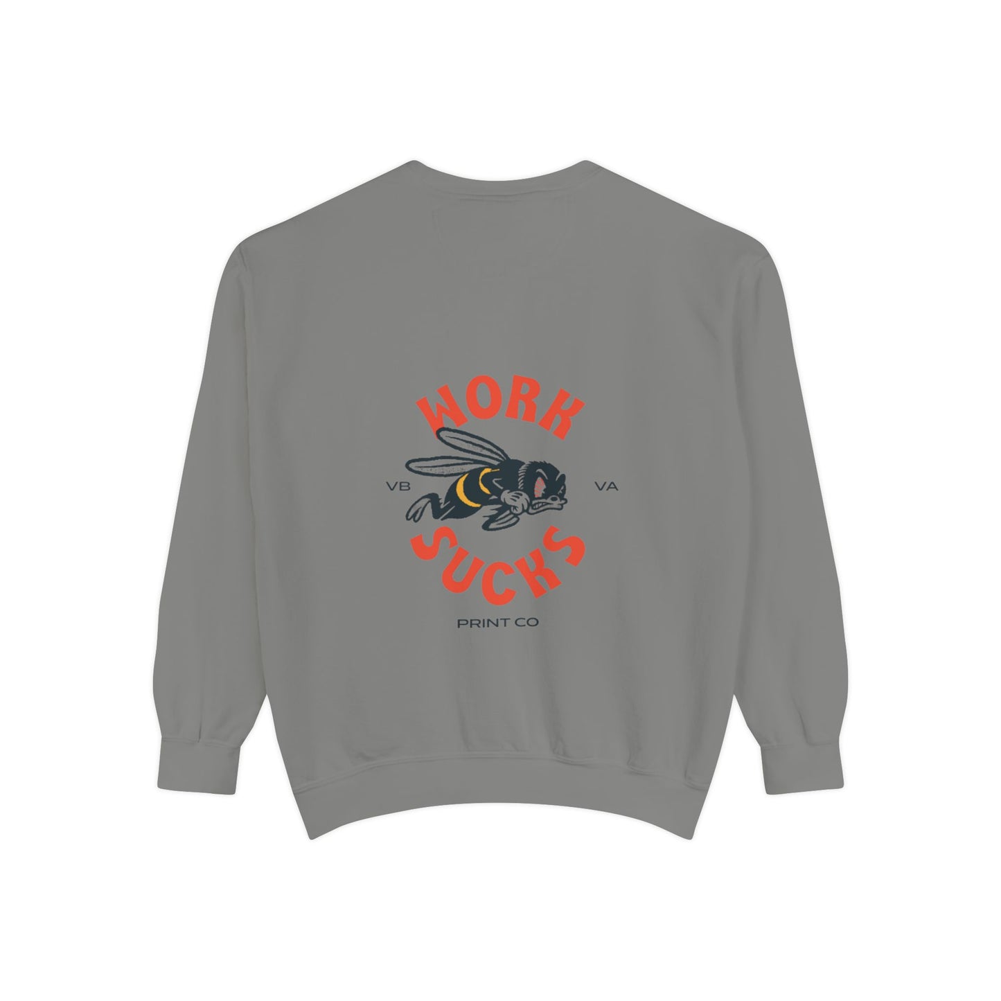Work Sucks Bee Sweatshirt — Vintage Bee Graphic Crewneck