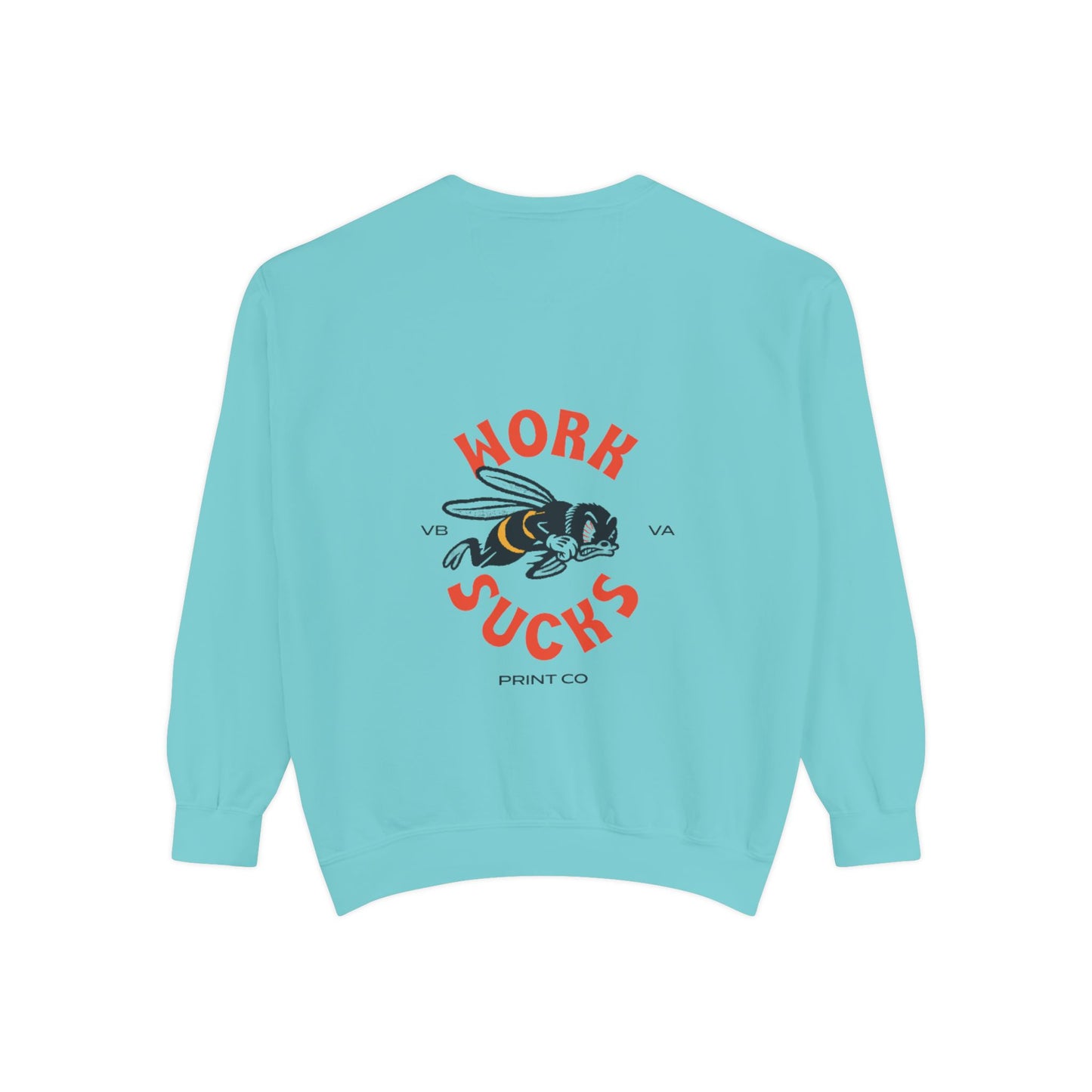 Work Sucks Bee Sweatshirt — Vintage Bee Graphic Crewneck