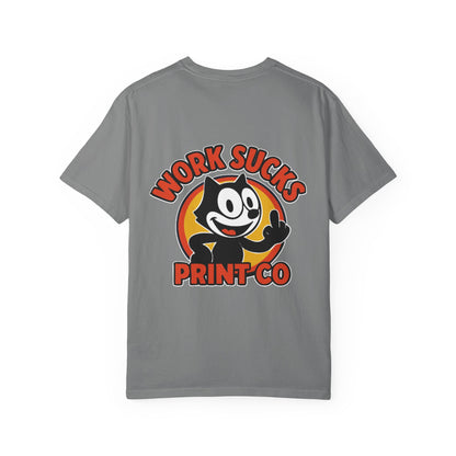 Work Sucks Print Co. T-Shirt — Retro Felix Cartoon Graphic Tee