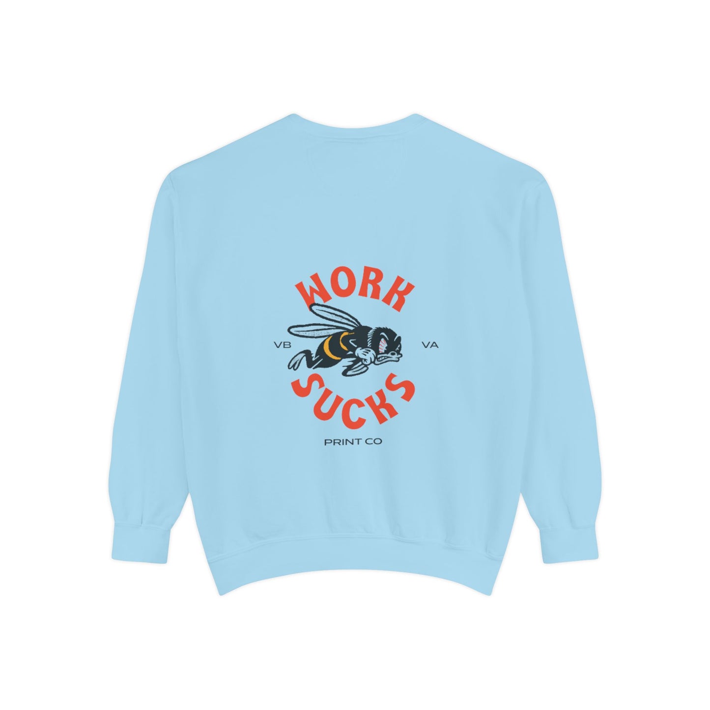Work Sucks Bee Sweatshirt — Vintage Bee Graphic Crewneck