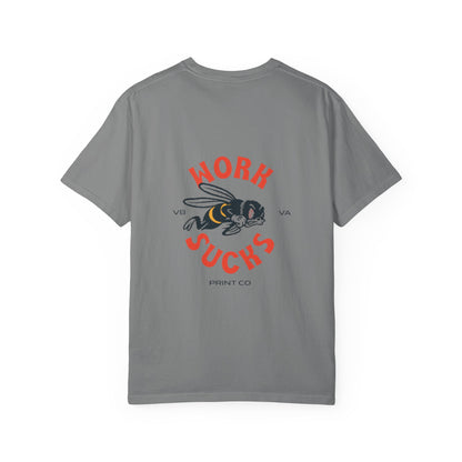 Work Sucks T‑Shirt — Retro Bee Graphic Tee