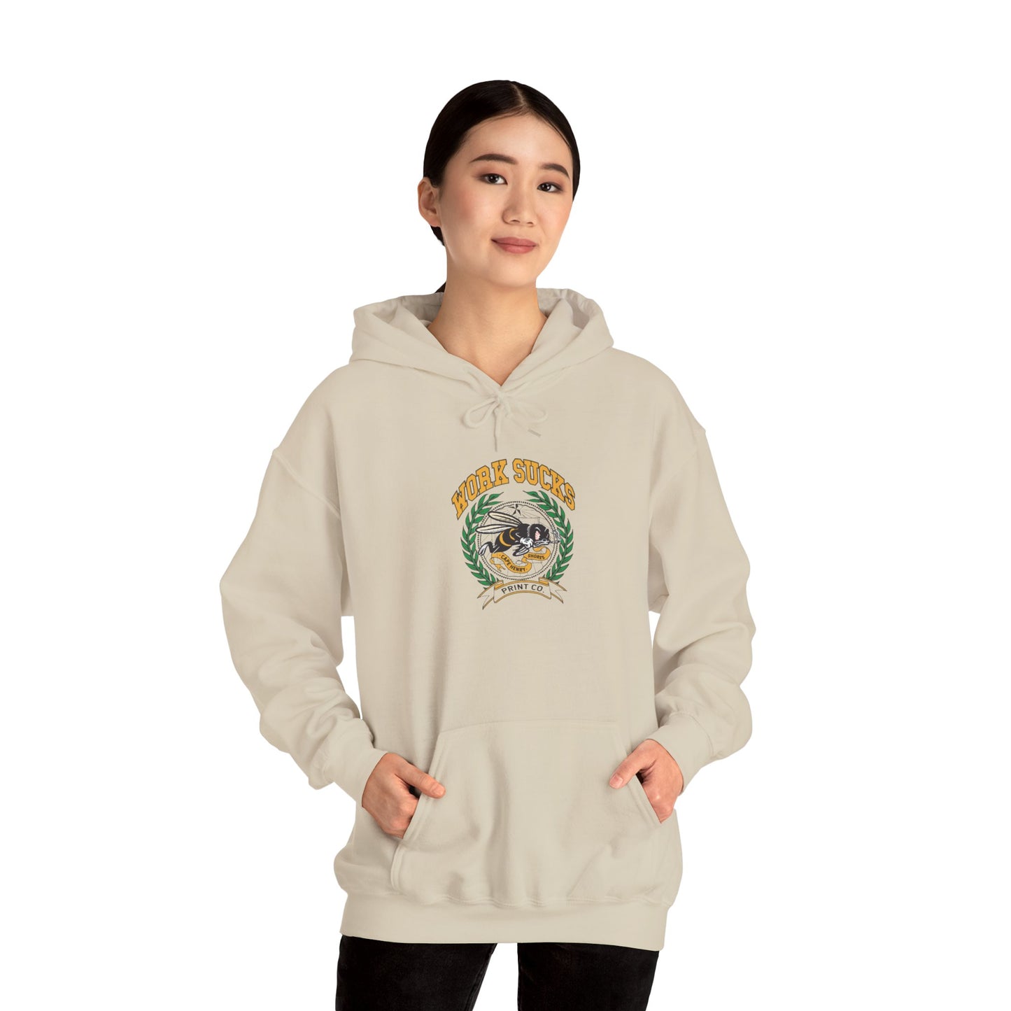 Hoodie — Retro Surf Vibes "Good Times" Crest Graphic