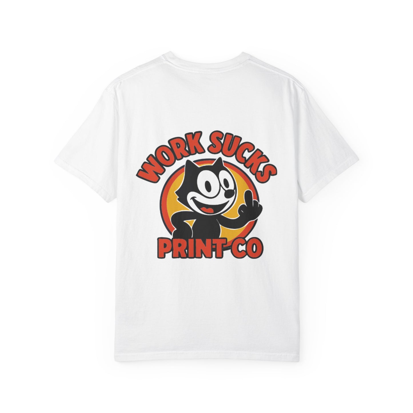 Work Sucks Print Co. T-Shirt — Retro Felix Cartoon Graphic Tee