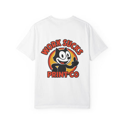 Work Sucks Print Co. T-Shirt — Retro Felix Cartoon Graphic Tee