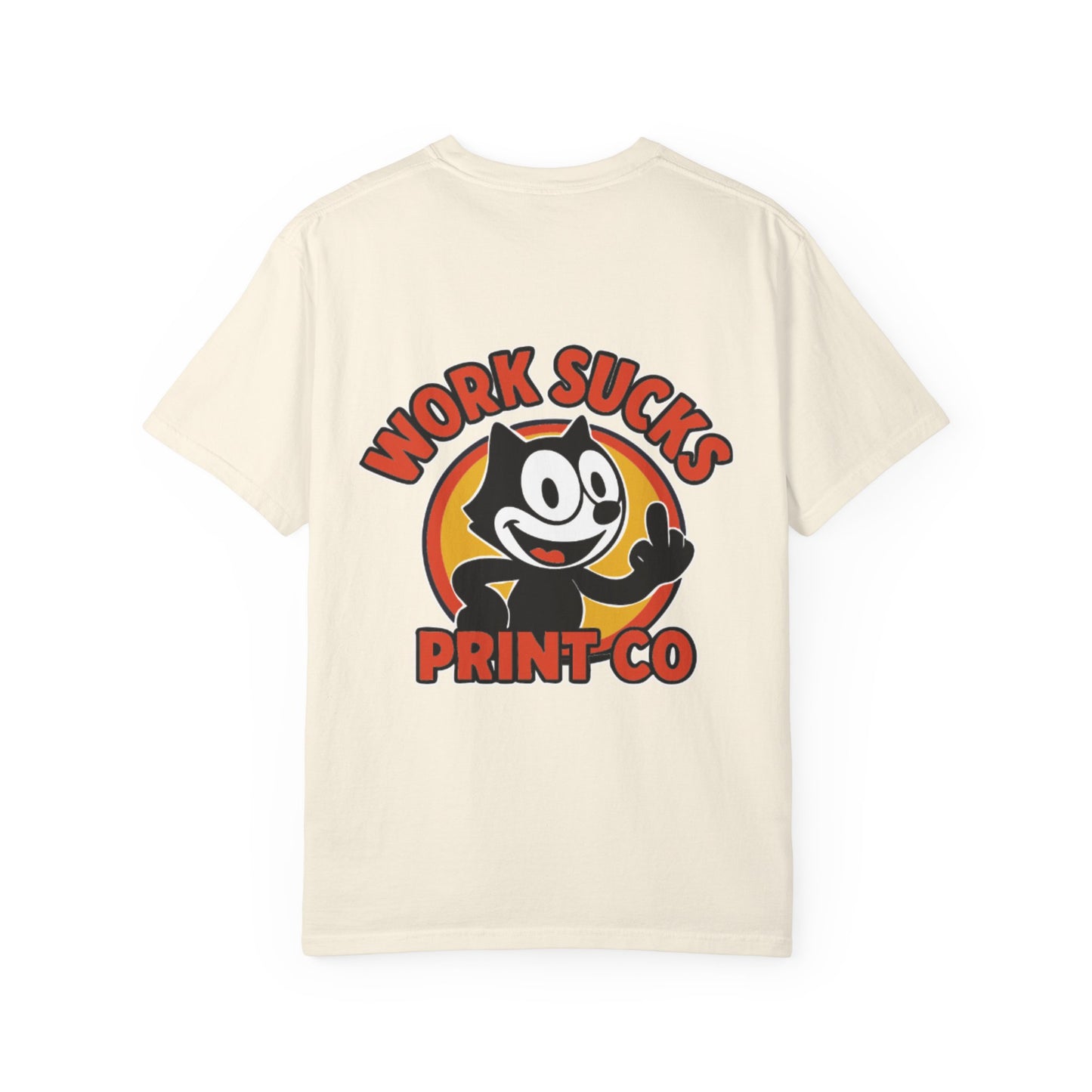 Work Sucks Print Co. T-Shirt — Retro Felix Cartoon Graphic Tee