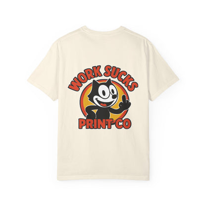 Work Sucks Print Co. T-Shirt — Retro Felix Cartoon Graphic Tee