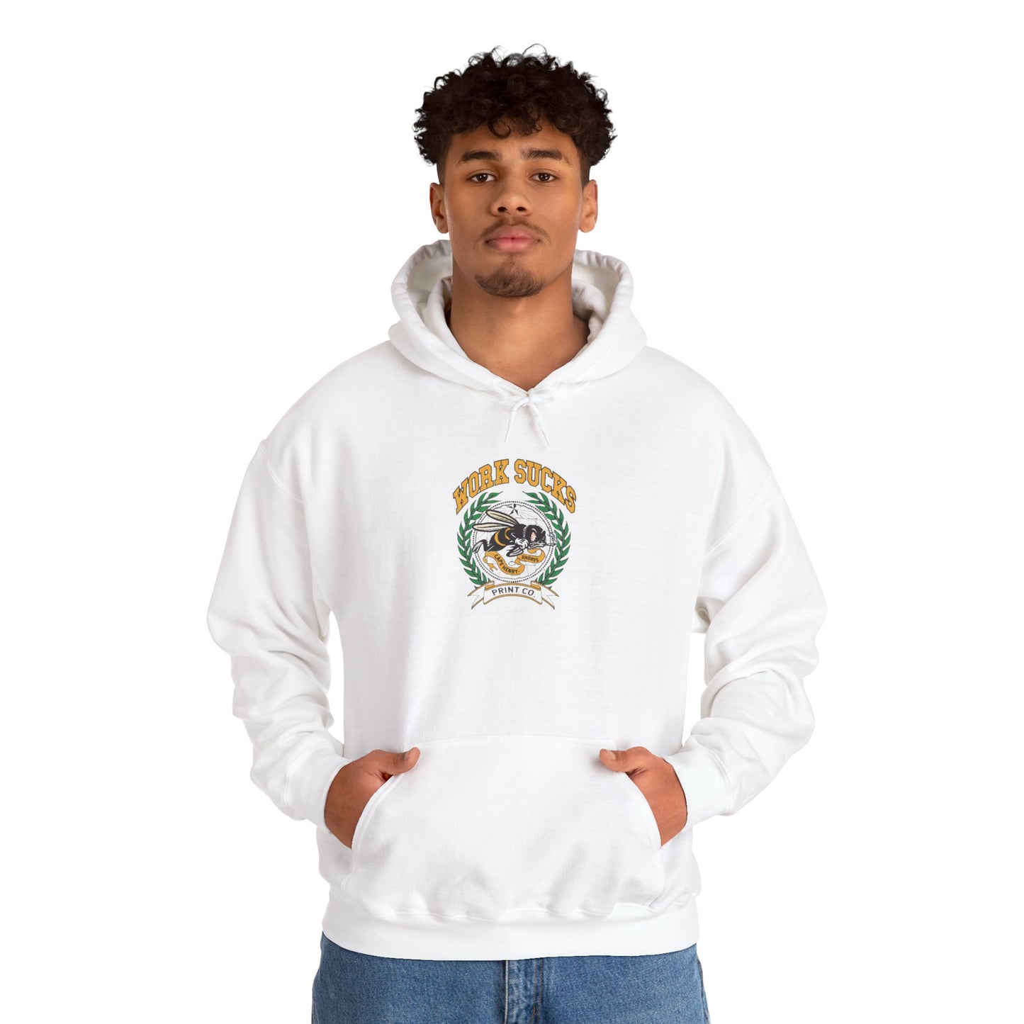 Hoodie — Retro Surf Vibes "Good Times" Crest Graphic
