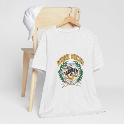 Work Sucks Tee — Vintage Bee Crest Graphic T‑Shirt